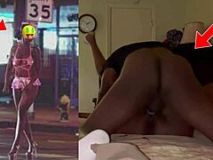 在繁华的洛杉矶街道上发现一个丰满的黑人妈妈,她有一根巨大的阴茎