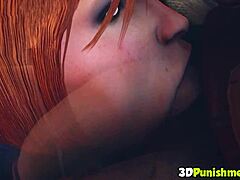 3D动画红发熟女给皇帝的大阴茎口交快感
